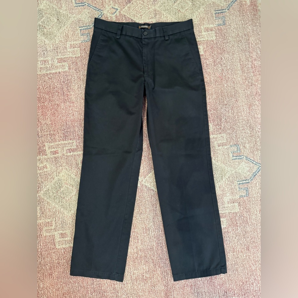 Dockers flat front D2 men’s cotton dress chinos pants size 32x32 black